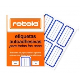 ETIQUETAS ROTOLA A5 BORDE AZUL CAJA X180