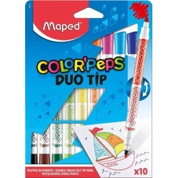 MARCADORES MAPED COLOR PEPS DUO TIP X10
