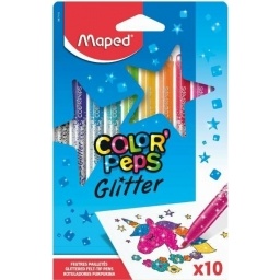 MARCADORES MAPED COLOR PEPS GLITTER X10