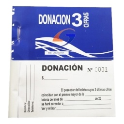 TALONARIO BONO DONACION 3 CIFRAS PACK X10