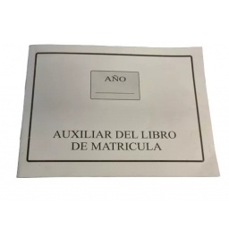 AUXILIAR DEL LIBRO DE MATRICULA 32HOJAS